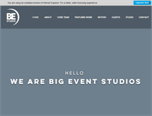 Tablet Screenshot of bigeventstudios.com